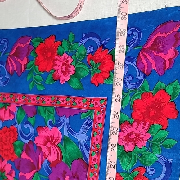 ♥️SCARF  rectangular  floral print - Picture 4 of 6